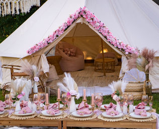 The Ultimate Vibe: Picnic + Glamping Lounge with Optional Bouquet Bar, Canvas Painting & Photobooth image 3