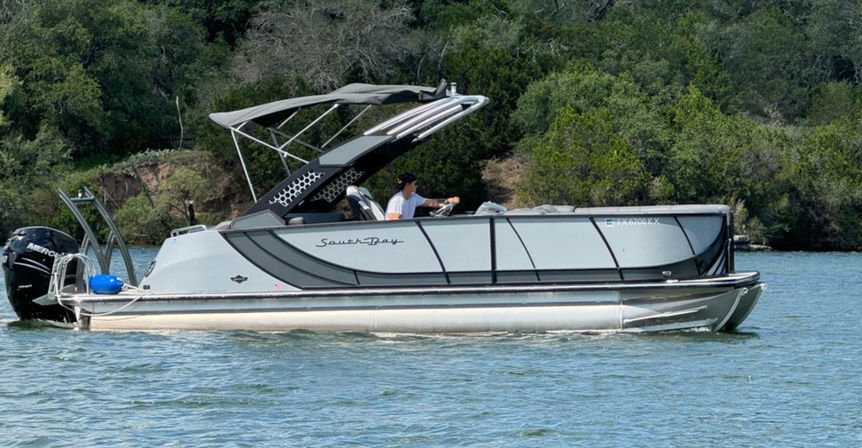 12-Person Pontoon with Slide -  Fun on Lake Austin! image 2