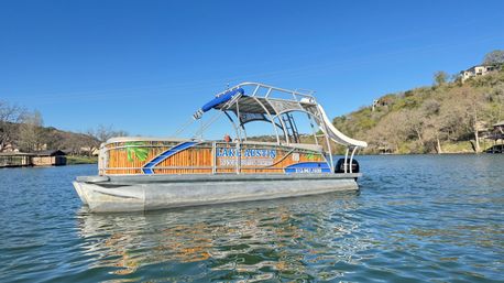 12-Person Pontoon with Slide - Fun on Lake Austin! image