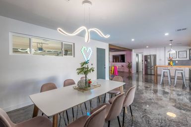 Love Oasis: Luxury Villa with Heated Pool, Mini Golf & Neon Vibes image 32