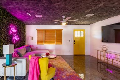 Love Oasis: Luxury Villa with Heated Pool, Mini Golf & Neon Vibes image 6
