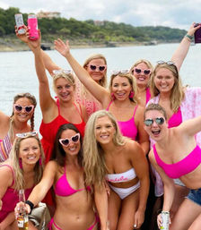 Lake Travis Party Package: Party Boat with BYOB Mimosa Bar & Insta-worthy Party Floaties image