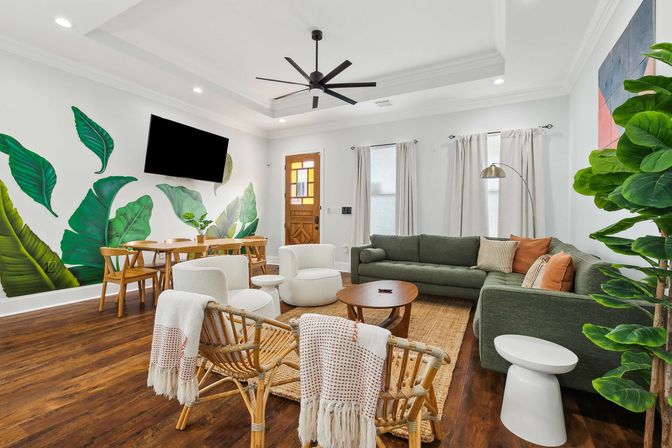 Trendy Art-Filled Mid City Oasis with Heated Pool and Parking image 1