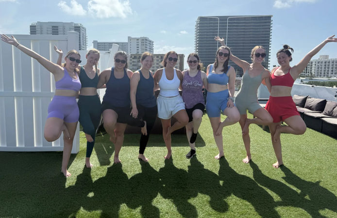 Private Yoga Class with Custom Playlists, Mimosa Add-Ons, and Cold Lavender Eye Towels image 44