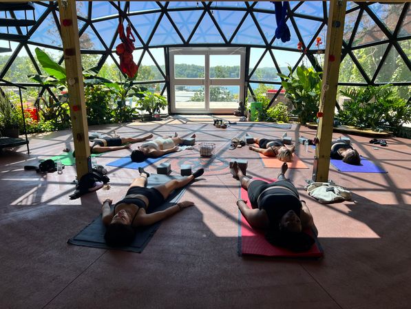 Private Yoga Class in Custom Glass Yoga Dome or SUP Class on the Lake image 2