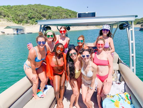 Nauti ATX: Ultimate Pontoon Party at Devil's Cove: 16 - Person Double Decker with Slide, Captain, Stocked Cooler & Lily Pad image 4