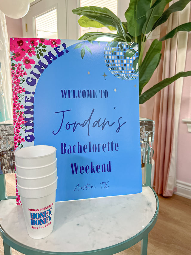Custom Bachelorette Party Package with Endless Photo-Ops: Personalized Backdrops, Balloon Garlands, Banners and More image 4