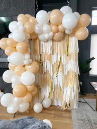 Insta-Worthy Backdrop Setup with 10 Ft Balloon Garland and Custom Banner image 4