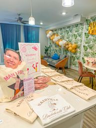 Custom Bachelorette Party Package with Endless Photo-Ops: Personalized Backdrops, Balloon Garlands, Banners and More image 3