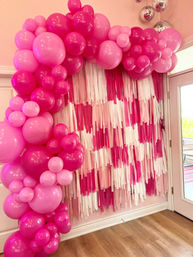 Insta-Worthy Backdrop Setup with 10 Ft Balloon Garland and Custom Banner image 3