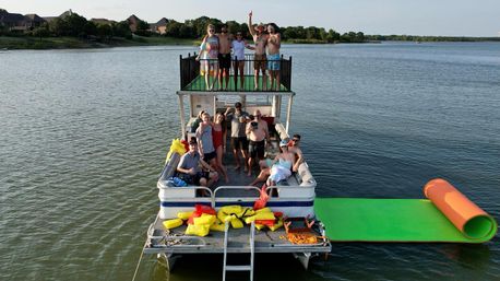 Double Decker Waterslide Party Boat Charter with Captain image 2