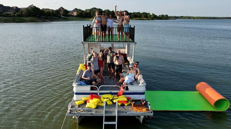 Double Decker Waterslide Party Boat Charter with Captain image 2