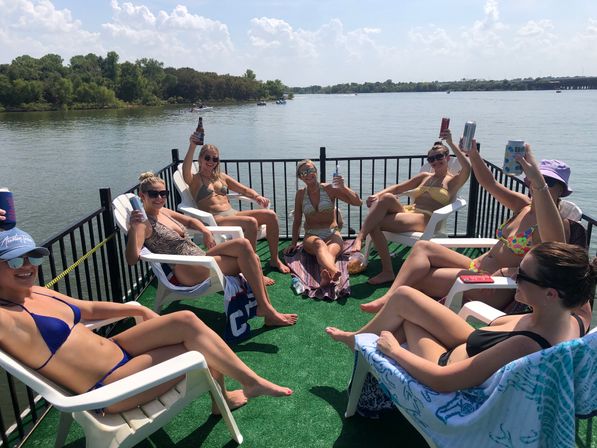 18-Person 33' Double Decker Pontoon with Thrilling Waterslide, Captain, & More image 2