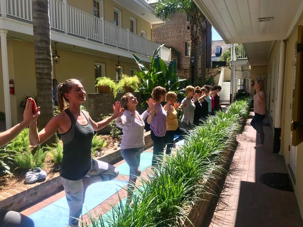 Private Yoga Class with Custom Playlists, Mimosa Add-Ons, and Cold Lavender Eye Towels image 12