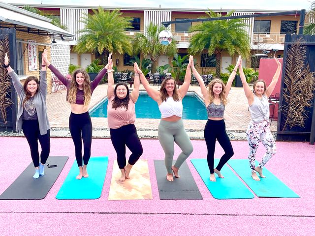 Private Yoga Class with Custom Playlists, Mimosa Add-Ons, and Cold Lavender Eye Towels image 4