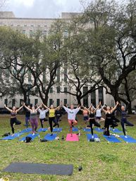 Private Yoga Class with Custom Playlists, Mimosa Add-Ons, and Cold Lavender Eye Towels image 10