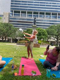Private Yoga Class with Custom Playlists, Mimosa Add-Ons, and Cold Lavender Eye Towels image 3