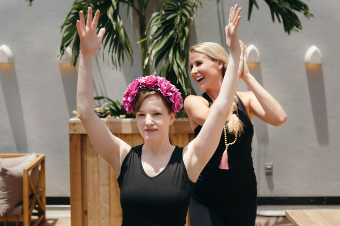 Private Yoga Class with Custom Playlists, Mimosa Add-Ons, and Cold Lavender Eye Towels image 9
