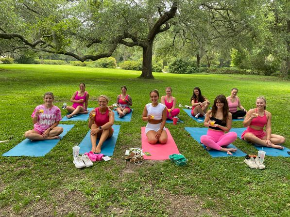 Private Yoga Class with Custom Playlists, Mimosa Add-Ons, and Cold Lavender Eye Towels image 6
