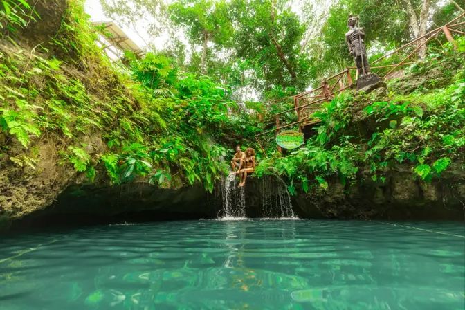 Semi-Private 3 Waterfall Cenotes Experience with Zipline & Tequila Tasting image 7