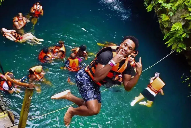 Semi-Private 3 Waterfall Cenotes Experience with Zipline & Tequila Tasting image 11