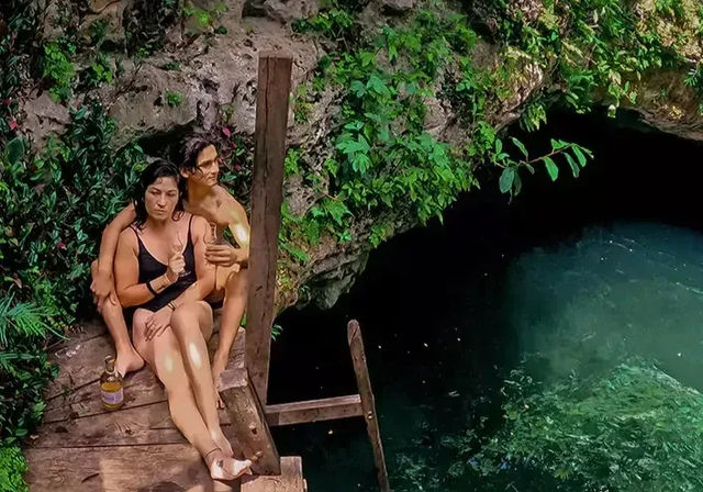 Semi-Private 3 Waterfall Cenotes Experience with Zipline & Tequila Tasting image 12