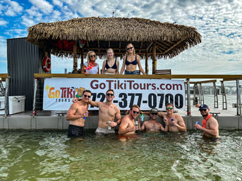 Private Insta-Worthy Sandbar or Sunset Tiki Boat Tour image 6