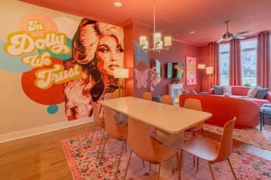 Dolly’s Pink Palace: Country-Chic Stay Near Broadway with Private Rooftop Deck image 1