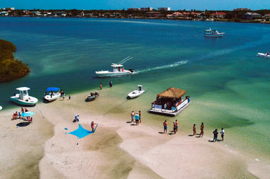 BYOB Floating Tiki Boat Party in Ponce Inlet: Tiki Bar, Bluetooth Sound System, and Party Lighting image 4