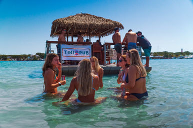 BYOB Floating Tiki Boat Party in Ponce Inlet: Tiki Bar, Bluetooth Sound System, and Party Lighting image 8