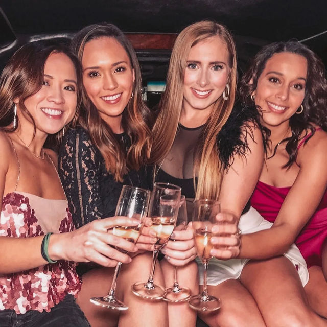 Pink Stretch Limo One-Way Transfer: Complementary Champagne, BYOB & Photo Stop image 3