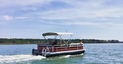 Pontoon Boat Rental on Tybee Island (Up to 10 Passengers) image