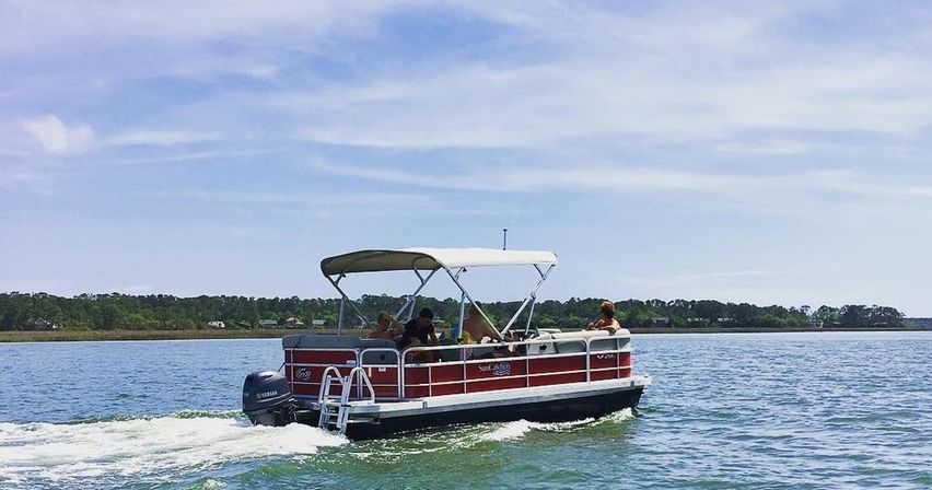 Pontoon Boat Rental on Tybee Island (Up to 10 Passengers) image 1