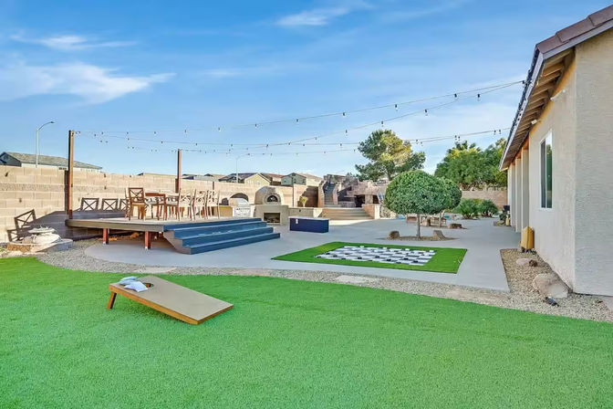The Luxe Lounge: Waterfall Pool, Hot Tub, Backyard Vibes & Strip Views image 21