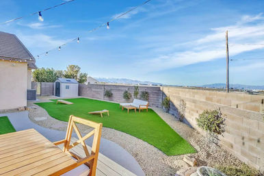 The Luxe Lounge: Waterfall Pool, Hot Tub, Backyard Vibes & Strip Views image 19
