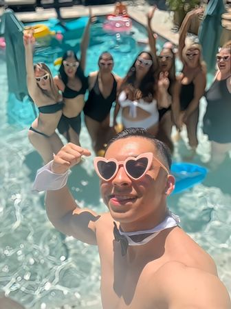 Hire a cabana boy or party butler to bartend, host games, and spice up your Chicago bachelorette party​ image 27