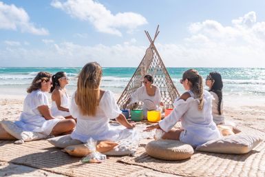 Morning Wellness Beach Retreat: Yoga, Picnic & Bride Ceremony image