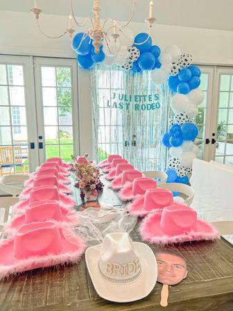 Ultimate Bachelorette Party Decor Package with Personalized Backdrops, Balloon Garlands, Fiancé Face Fans, and More image 7