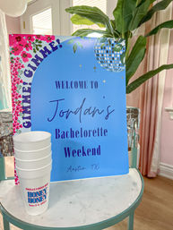 Ultimate Bachelorette Party Decor Package with Personalized Backdrops, Balloon Garlands, Fiancé Face Fans, and More image 9