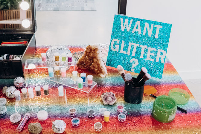 BYOB Mobile Glitter Bar & Champagne Service with Glitter Artist, Professional Setup & Sparkly Disco Decor image 20