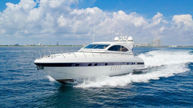 Ultimate Miami Bachelorette Yacht Experience: 75' Mangusta M3 with Crew and Party Vibes image 1