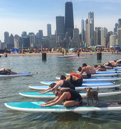 Paddle Board Experience on Lake Michigan Overlooking City Views image 5