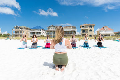 Custom Yoga Class with Fun Playlists, Mimosa Add-Ons, and Cold Lavender Eye Towels image 1