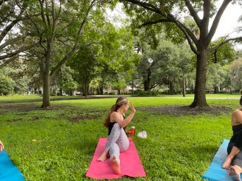 Private Yoga Class with Custom Playlists, Mimosa Add-Ons, and Cold Lavender Eye Towels image 10