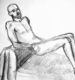Cheeky Nude Model Drawing Class with Group Photo image 6