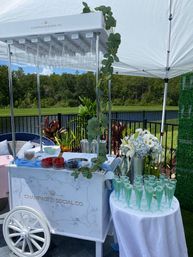 Champagne Cart Rental & Delivery with Champagne Buckets and Plastic Flutes All Included in Your Package image 4