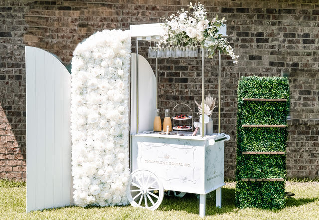 Champagne Cart Rental & Delivery with Champagne Buckets and Plastic Flutes All Included in Your Package image 2