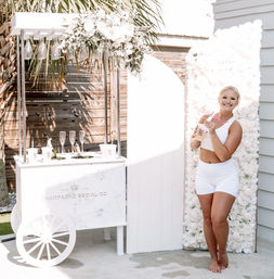 Champagne Cart Rental & Delivery with Champagne Buckets and Plastic Flutes All Included in Your Package image 1