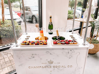 Champagne Cart Rental & Delivery with Champagne Buckets and Plastic Flutes All Included in Your Package image 11