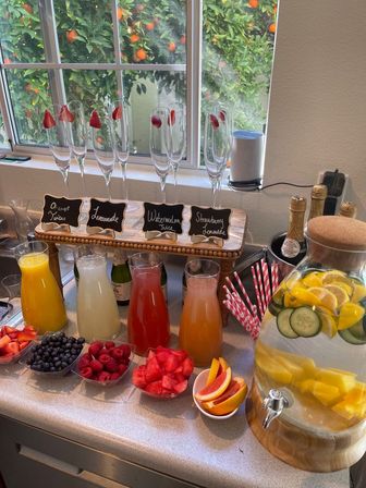 Luxury Mimosa + Margarita Bar Setup & Pre-Arrival Stock the Fridge Services image 3